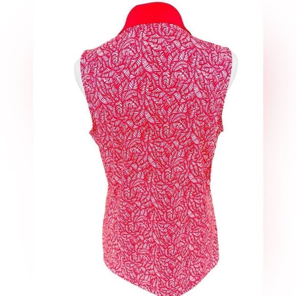 Tommy Bahama Racquet and Paddle red and white v neck sleeveless top size M. - Picture 3 of 8